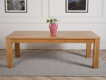 Dakota 222cm Chunky Extra Large Solid Oak Dining Table