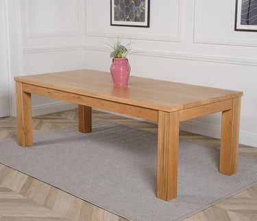 Dakota 222cm Chunky Extra Large Solid Oak Dining Table