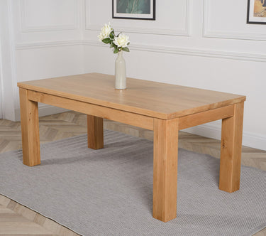 Dakota 182cm Chunky Large Solid Oak Dining Table