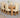 Dakota Large Oak Dining Table with 6 Washington Ivory Leather Chairs