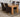Dakota Medium Oak Dining Table with 4 Montana Brown Leather Chairs
