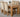 Dakota Medium Oak Dining Table with 4 Washington Beige Fabric Chairs