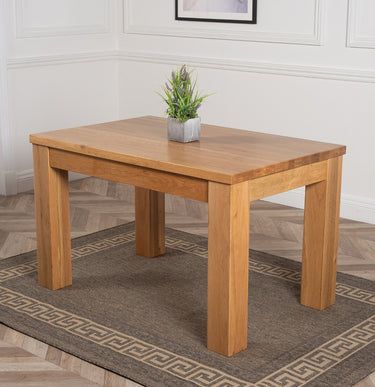 Dakota 127cm Chunky Small Solid Oak Dining Table