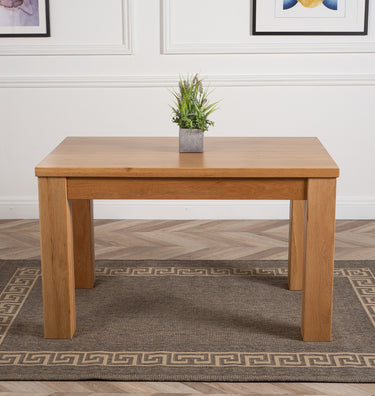 Dakota 127cm Chunky Small Solid Oak Dining Table