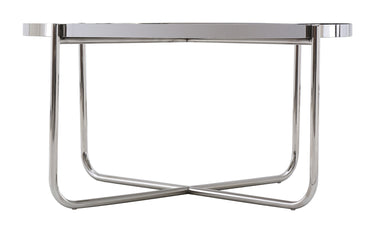 Ember Round Silver Tray Top Coffee Table