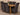 Hampton Small Oak Extending Dining Table with 6 Montana Black Fabric Chairs