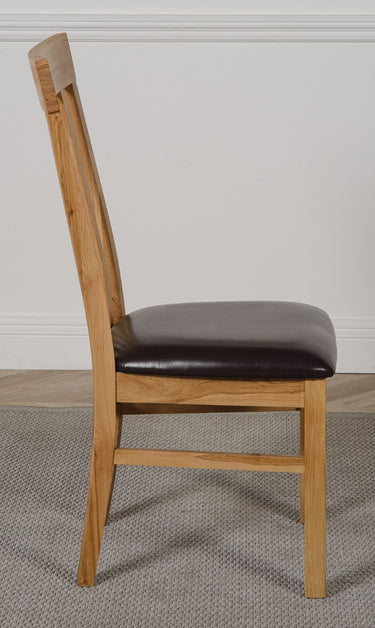 Harvard Solid Oak Dining Chair | Slat Back