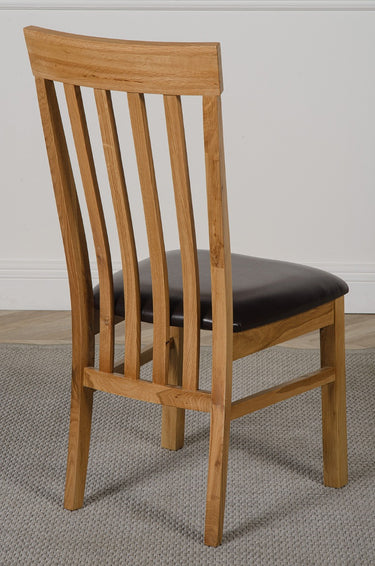 Harvard Solid Oak Dining Chair | Slat Back
