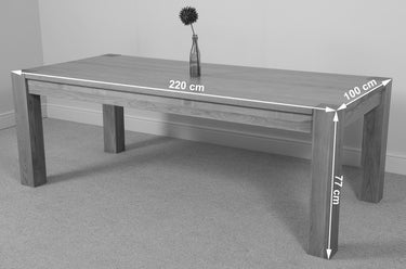 Kuba 220cm Chunky Extra Large Oak Dining Table