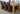 Kuba Extra Large Oak Dining Table with 6 Lola Brown Leather Chairs