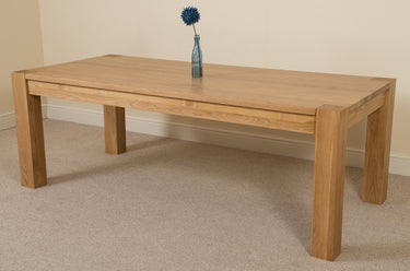 Kuba 220cm Chunky Extra Large Oak Dining Table