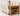Kuba Large Oak Dining Table with 6 Lola Ivory Leather Chairs