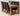 Kuba Large Oak Dining Table with 6 Washington Black Leather Chairs