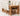 Kuba Large Oak Dining Table with 6 Washington Ivory Leather Chairs