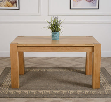 Kuba 150cm Chunky Medium Oak Dining Table