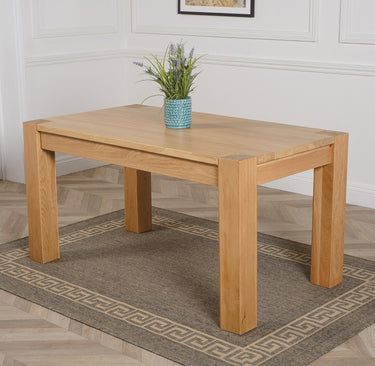 Kuba 150cm Chunky Medium Oak Dining Table