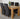 Kuba Medium Oak Dining Table with 4 Lola Black Fabric Chairs