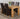 Kuba Medium Oak Dining Table with 4 Lola Brown Leather Chairs