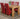 Kuba Medium Oak Dining Table with 4 Lola Burgundy Leather Chairs