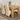 Kuba Medium Oak Dining Table with 4 Lola Ivory Leather Chairs
