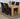 Kuba Medium Oak Dining Table with 4 Montana Black Fabric Chairs
