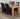 Kuba Medium Oak Dining Table with 4 Montana Black Leather Chairs
