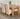 Kuba Medium Oak Dining Table with 4 Montana Ivory Leather Chairs