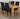Kuba Medium Oak Dining Table with 4 Washington Black Fabric Chairs