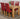Kuba Medium Oak Dining Table with 4 Washington Burgundy Leather Chairs