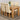 Kuba Medium Oak Dining Table with 4 Washington Ivory Leather Chairs