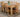 Kuba Medium Oak Dining Table with 6 Harvard Oak Chairs
