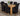 Kuba Medium Oak Dining Table with 6 Montana Black Fabric Chairs