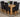 Kuba Medium Oak Dining Table with 6 Washington Black Fabric Chairs