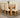Kuba Medium Oak Dining Table with 6 Washington Ivory Leather Chairs