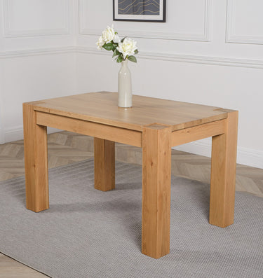 Kuba 125cm Chunky Small Oak Dining Table