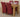 Kuba Small Oak Dining Table with 4 Montana Burgundy Leather Chairs