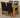 Kuba Small Oak Dining Table with 4 Washington Black Leather Chairs