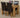 Kuba Small Oak Dining Table with 4 Washington Brown Leather Chairs