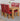 Kuba Small Oak Dining Table with 4 Washington Burgundy Leather Chairs