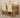 Kuba Small Oak Dining Table with 4 Washington Ivory Leather Chairs