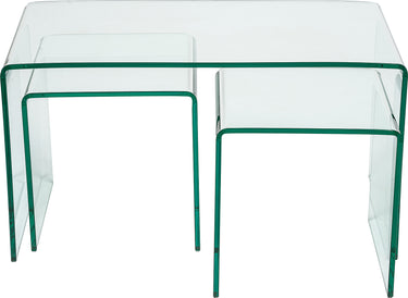 Modena Set of Glass Coffee Tables | Clear Glass