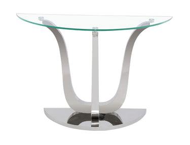 Naples Semi Circle Glass Console Table