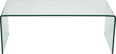 Nova Curved Glass Coffee Table | Clear Glass