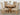 Oregon Round Oak Dining Table with 4 Washington Beige Fabric Chairs