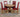 Oregon Round Oak Dining Table with 4 Washington Burgundy Leather Chairs