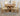 Oregon Round Oak Dining Table with 4 Washington Ivory Leather Chairs