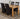 Oslo 150 x 90cm Medium Oak Dining Set with 4 Montana Black Leather Chairs