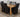 Oslo 150 x 90cm Medium Oak Dining Set with 6 Lola Black Leather Chairs