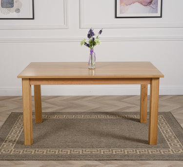 Oslo 150 x 90cm Medium Oak Dining Set with 4 Princeton Oak Chairs