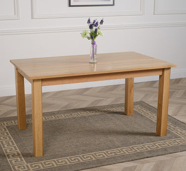 Oslo 150 x 90cm Medium Oak Dining Set with 4 Princeton Oak Chairs